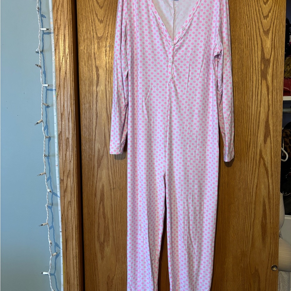Pink Polka Dot Onesie Pajamas